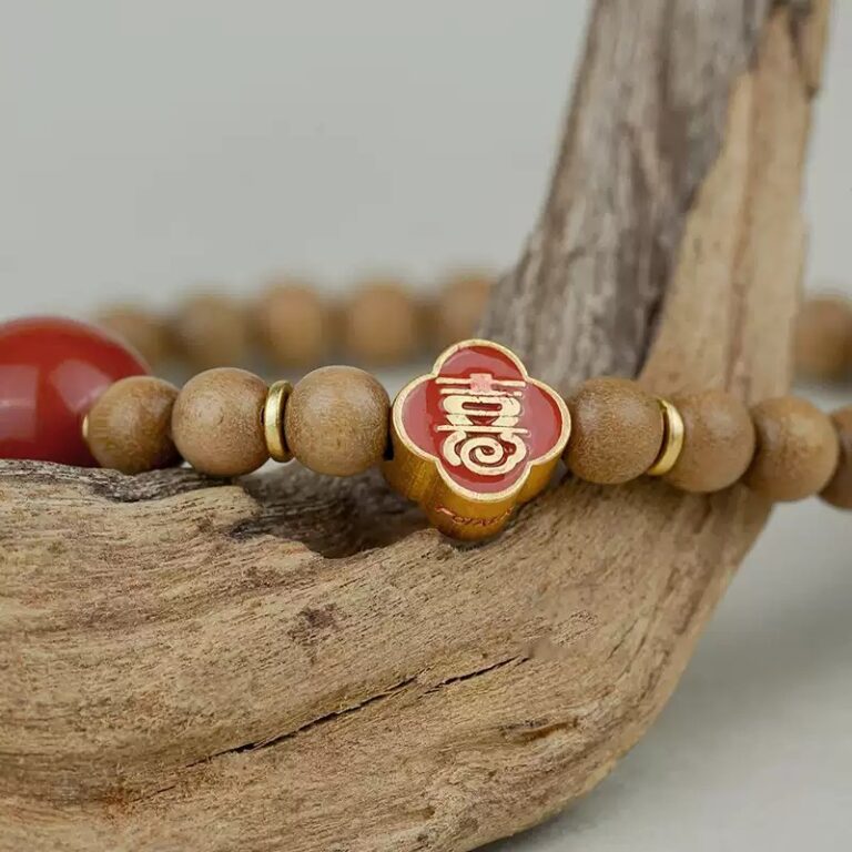 Old Sandalwood Beige Large Lacquer Beads Multi-Colour Strings Transfer Beads Literature Play Plate Play Women's Bracelet-8