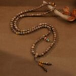 Incense Wood Strings 108 Wooden Buddha Beads Tiger Teeth Dzi Bead Bracelet Disc Play Literature Play Men and Women Rosary-1