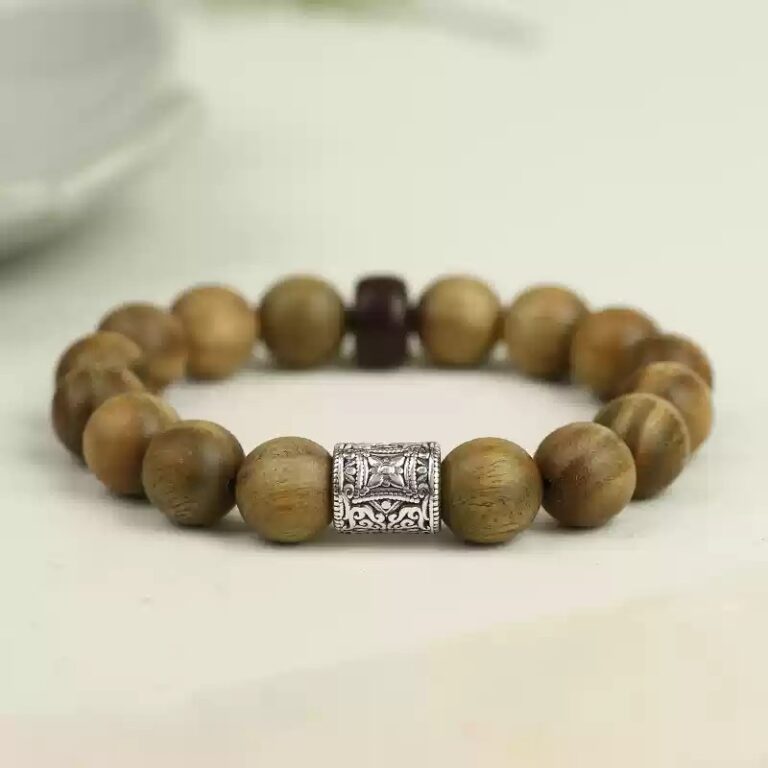 925 Silver Green Sandalwood Strings New Chinese Style Buddha Beads Rosary Beads Transfer Beads Play Disc Play Bracelets for Men and Women Models-2