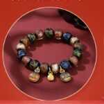 Fragrant Grey Glaze Beads Bracelet Cinnabar Rabbit Year of The Year of The Birth of The Year Gift Swallowing Gold Beast Bracelet Incense Grey Porcelain Bracelet-3