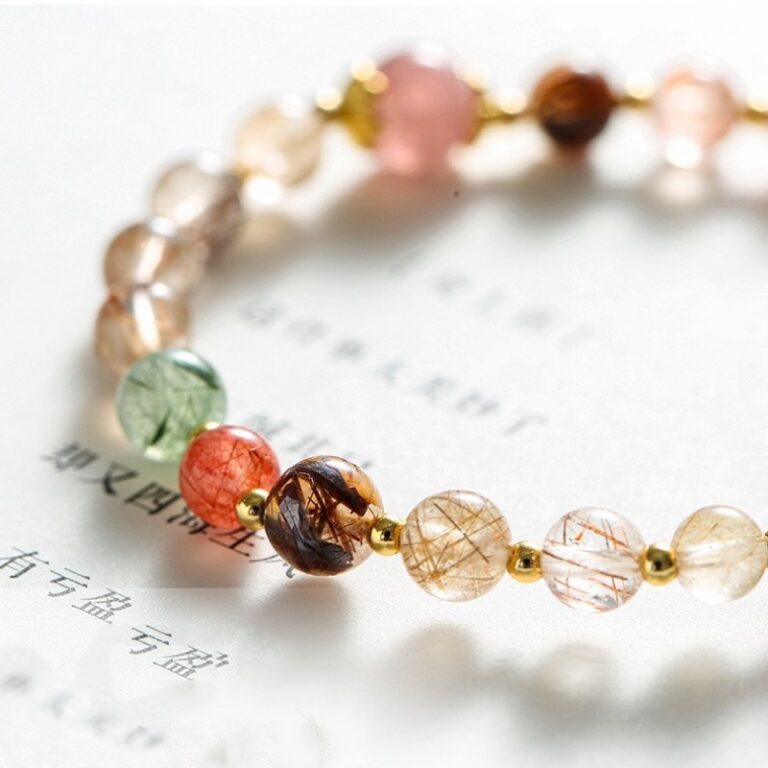 Natural Brave Strawberry Crystal Crystal Bracelet Light Luxury Girls Strings-7