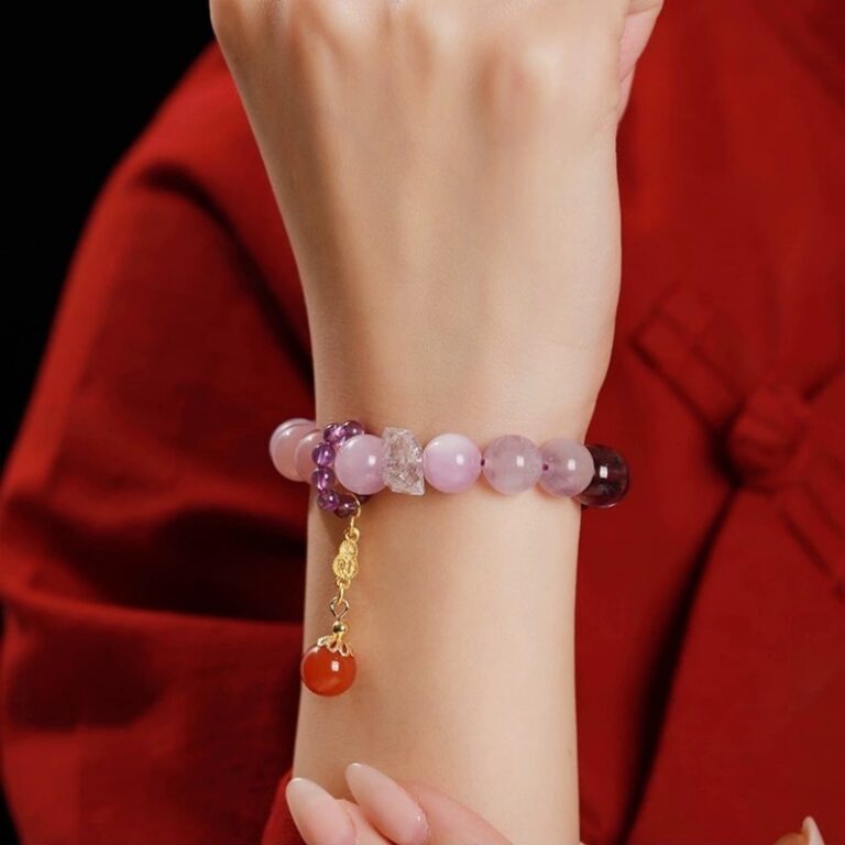 Nine Purple Away from Fire String Transit Beads Female Amethyst Duo Bao Genuine Male Dragon Year of Life Bracelet-4