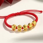 Year of the Snake Lunar New Year Yuan Bao Fu Snake Hand-Woven Couple Red Rope Bracelet Female Fortune and Peace Bracelet-2