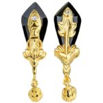 925 silver black onyx earrings for women light luxury temperament unique sense of seniority niche design