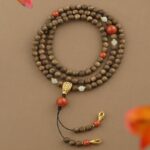 Incense Green Pine Southern Red Bead String 108 Pieces of Literature Play Plate Play Buddha Beads Woodwork Bracelet Female-2