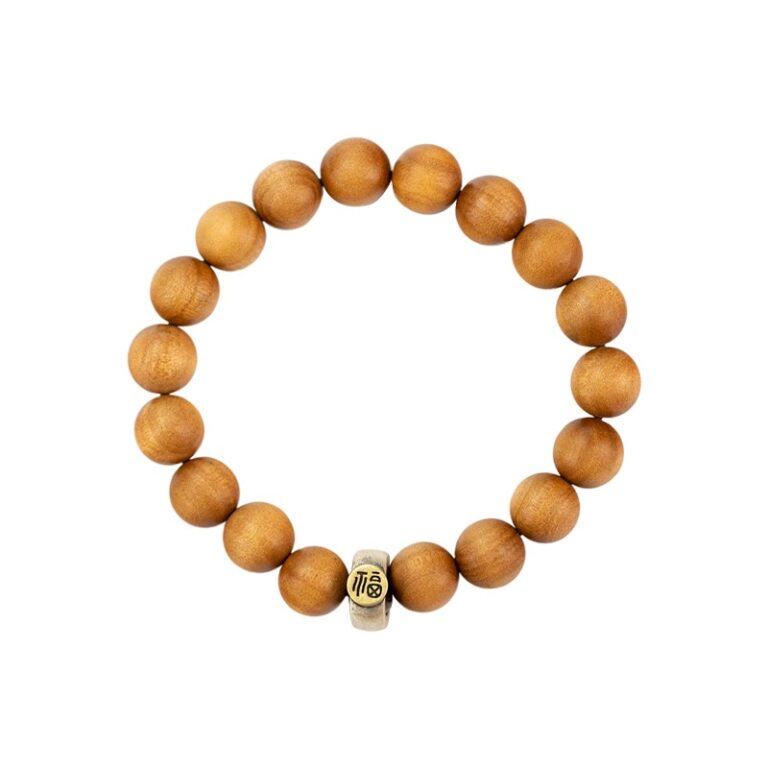 Old Sandalwood Barrel Bead Strings Literature Play Bracelet Men and Women Wooden Buddha Beads Rosary Bracelet-3