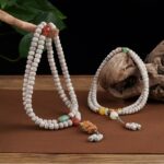 Star Moon Bodhi Strings 108 Bodhi Seeds Literature Play Buddha Beads Handheld Disc Play Men and Women's Necklace Bead Strings-3