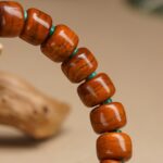 Beef Bone Skewers Dzi Beads Tibetan Fragrance Ash Buddha Beads Rosary Agate Running Ring Men's Bracelet-4