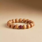 New Chinese Style Peachwood Strings Women's Buddhist Beads Peachwood Body Protector Bracelet Meditation Lotus String Cinnabar Transit Beads Men's-1