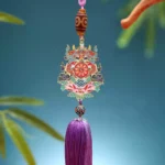 Auspicious eight treasures ten phases from the car pendant car interior car rear view mirror tassel charm premium feeling-3