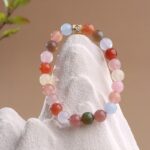 Agate Strings Women's Candy Colour Colour Jade Beads Beaded Chalcedony Bracelet Senior Sense Girls-1