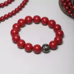 Six Character Truth Red Fragrant Grey Buddha Bead Strings 108 Pieces Men's Cold Arts and Crafts Rosary Bracelet for Women-4