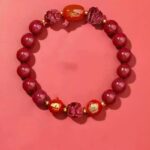 High Content of Cinnabar String Transfer Beads Year of The Dragon Bracelet Natal Year Amulet Transformation Bracelet-10