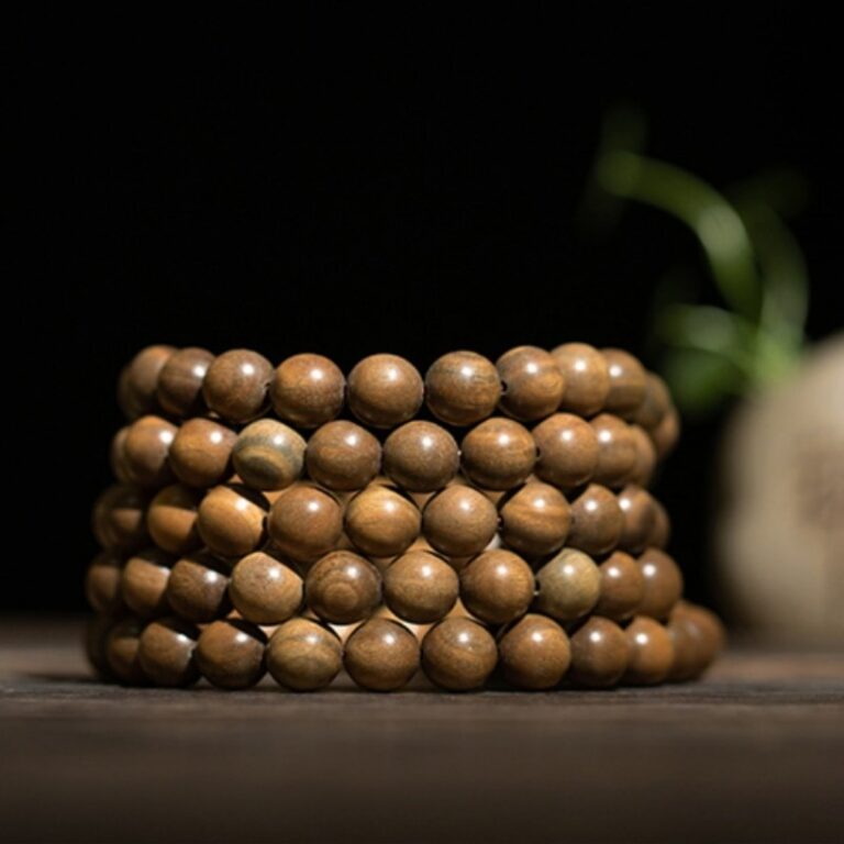 Green Sandalwood Buddha Bead Strings Old Sandalwood Bacopa Monnieri Seed Handheld Long Rosary Male and Female Students Disc Play Mori Bracelet-5