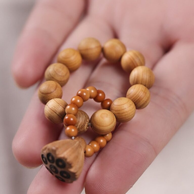 Green Sandalwood Lotus Seed Rosette Play String Women's Buddha Beads Disc Play Pieces Rosary Male-5