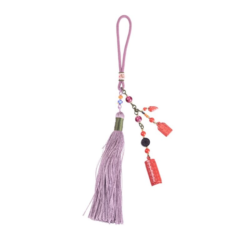 Cinnabar Car Hanging Year of the Dragon Tassel Spike Pendant Car Car Decoration-5