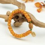 Beeswax Old Sandalwood Single Loop String Women's Amber Bead Bracelet Jewellery Hand Jewellery-4