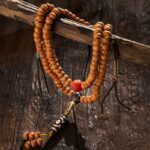 Lotus Bodhi 108pcs Dzi Beads Pendant Buddha Beads String Handheld Neni Men's Necklace Bucket Beads Bracelet-5