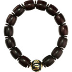 Six Character Truth Rosewood Round Beads Barrel Beads Aromatic Grey Buddha Beads Men's Strings-1