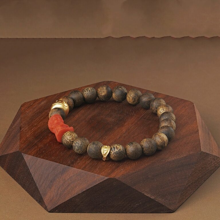 South Red String Men's Buddha Beads Rosary Beads Hand-Held Single-Ring Wooden Play Disc Play Bracelet Female Models-4