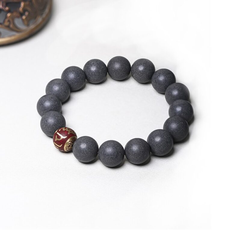 Six Character Truth Incense Grey Buddha Bead String Men's Literary Handheld Rosary Bead String Women's Bracelet-5