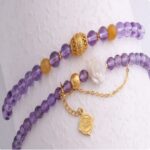 Amethyst Golden Jade String 925 Silver Bracelet Single Circle Niche Female Models to Send Girlfriend Birthday Gift-4