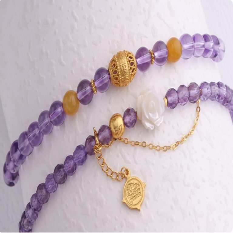 Amethyst Golden Jade String 925 Silver Bracelet Single Circle Niche Female Models to Send Girlfriend Birthday Gift-4