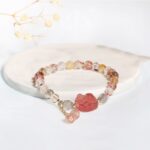 Natural Brave Strawberry Crystal Crystal Bracelet Light Luxury Girls Strings-5