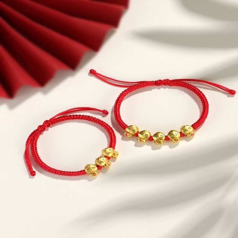 Year of the Snake Lunar New Year Yuan Bao Fu Snake Hand-Woven Couple Red Rope Bracelet Female Fortune and Peace Bracelet-5