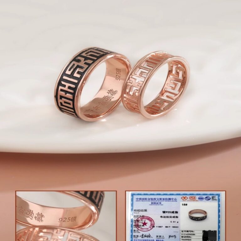 Couple Proposal 925 Silver Pair Ring Niche Memorial Gift for Female BFF Wife Girlfriend Gift-6