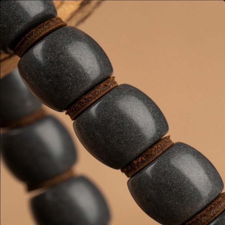 Tiger Tooth Dzi Bead Incense Grey Buddha Bead String Tibetan Handheld Rosary Men and Women Literature Disc Play Bracelet-5