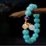 Tianhe Stone Xi Xuanbao Strings White Jade Pendant Lapis Lazuli Transfer Beads Accessories Men and Women Bracelets-5