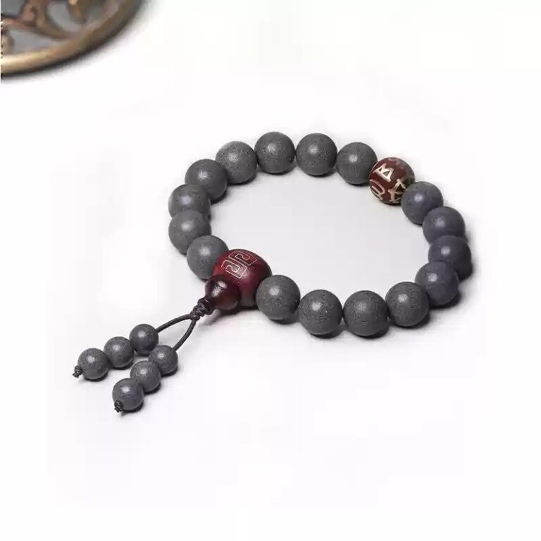 Six Character Truth Incense Grey Buddha Bead String Men's Literary Handheld Rosary Bead String Women's Bracelet-6