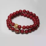 Six Character Truth Red Fragrant Grey Buddha Bead Strings 108 Pieces Men's Cold Arts and Crafts Rosary Bracelet for Women-5