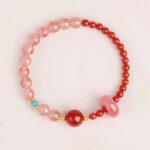 Nanhong Double Circle String Girls Natural Crystal Stacking Bracelet Fortune Good Luck Transfer Beads Gift-1