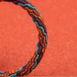 Tibetan Braided Hand Rope Six Character Truth of the Year Hand-woven Cotton Thread Ethnic Style Bracelets for Men and Women-5