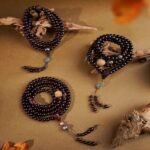 Small-leaf red sandalwood old mountain sandalwood six words of truth 108 beads strings text disc to play Nenbutsu beads men and women models-7