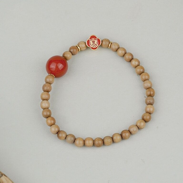 Old Sandalwood Beige Large Lacquer Beads Multi-Colour Strings Transfer Beads Literature Play Plate Play Women's Bracelet-4