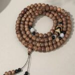 Incense Wood Strings 108 Wooden Buddha Beads Tiger Teeth Dzi Bead Bracelet Disc Play Literature Play Men and Women Rosary-3