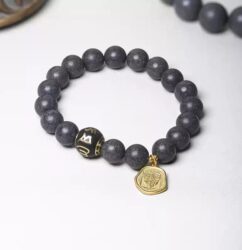 Six Character Truth Incense Grey Buddha Bead String Men's Literary Handheld Rosary Bead String Women's Bracelet-1