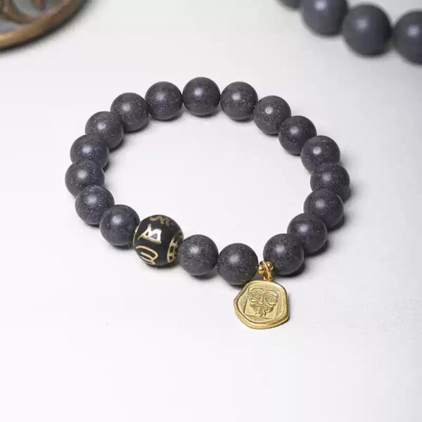 Six Character Truth Incense Grey Buddha Bead String Men's Literary Handheld Rosary Bead String Women's Bracelet-1