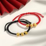 Year of the Snake Lunar New Year Yuan Bao Fu Snake Hand-Woven Couple Red Rope Bracelet Female Fortune and Peace Bracelet-6