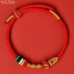 Lunar New Year Red Rope Bracelet Snake Tiger Monkey Tai Sui Hand Rope Hand Woven Rope Amulet Gift 2025-4