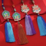 Auspicious eight treasures ten phases from the car pendant car interior car rear view mirror tassel charm premium feeling-6