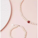 Pearl necklace female red agate transit beads ins light luxury niche design bracelet earrings pendant-7