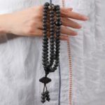 Nine-eyed dzi bead incense grey Buddha bead strings 108pcs men's handheld rosary beads literature play string beads bracelet female-8