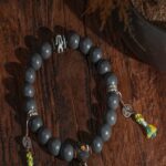 Tiger Tooth Dzi Bead Incense Grey Buddha Bead String Tibetan Handheld Rosary Men and Women Literature Disc Play Bracelet-7