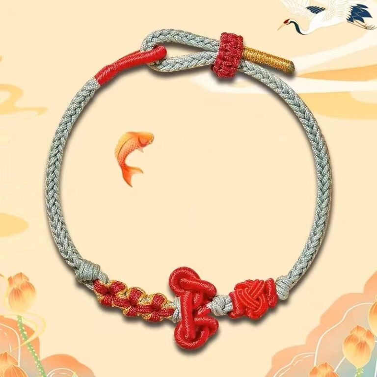 Wenchang Knot Hand Rope Bracelet Bracelet Female Gold List of Exams Lucky Over the Exams to Land Good Luck Gift-5