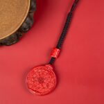 Imperial Cinnabar Nine Palace Bagua Plaque Pendant Lunar New Year Car Pendant Mobile Phone Bag Charms-9