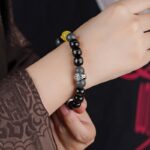 Silver Coconut Three Eyes Dzi Beads Beeswax String Bracelet Men's and Women's Models Spacer Buddha Beads Play Bracelet-8